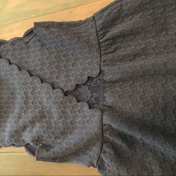 Anthropologie Maeve Caye Scalloped Dress  Navy SZM - Picture 5 of 8